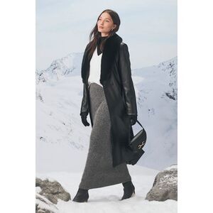 Lulus Alfina Grey Knit High-rise Maxi Skirt - Size S